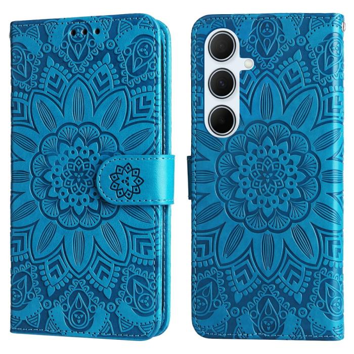 Bild 1, Samsung Galaxy A36 5G / A56 5G Fodral Läder Solros Blå