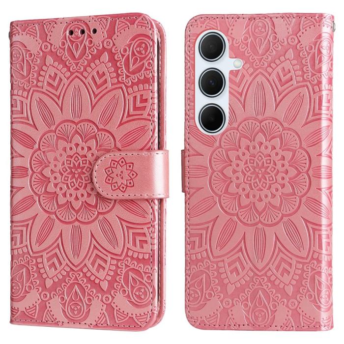 Bild 1, Samsung Galaxy A36 5G / A56 5G Fodral Läder Solros Rosa