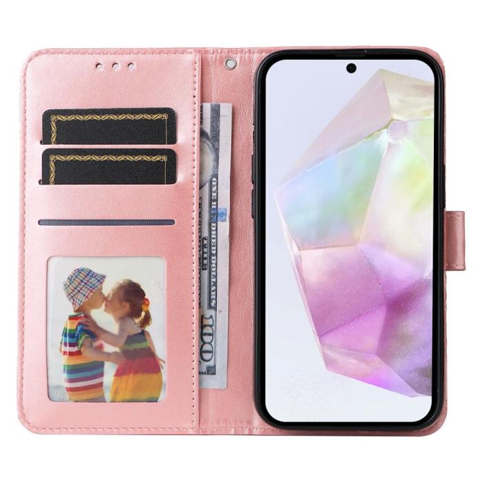 Bild 2, Samsung Galaxy A36 5G / A56 5G Fodral Läder Solros Rosa