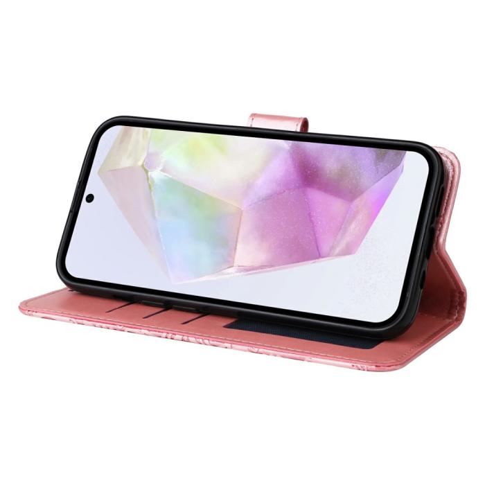 Bild 4, Samsung Galaxy A36 5G / A56 5G Fodral Läder Solros Rosa