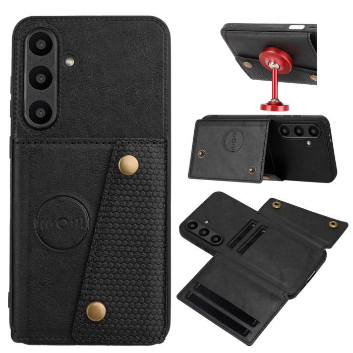 Bild 5, Galaxy A56 5G/A36 5G Skal Läder Med Kortfack Och Magnet