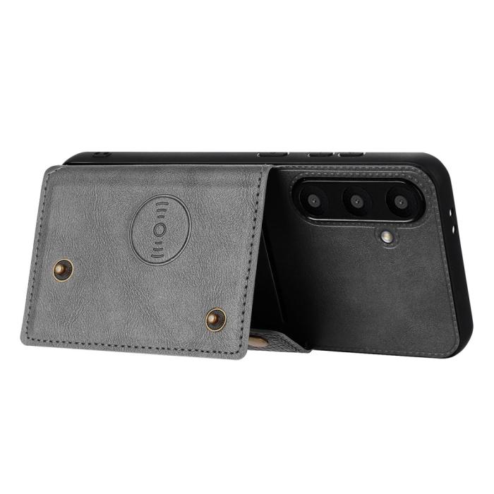 Bild 4, Galaxy A56 5G/A36 5G Skal Läder Med Kortfack Och Magnet