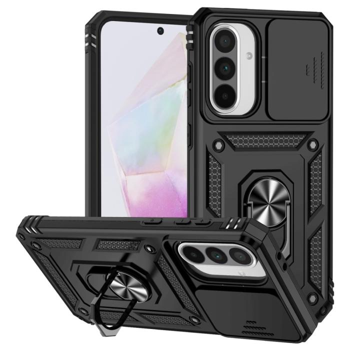 Bild 1, Samsung Galaxy A56 5G/A36 5G Skal CamShield Ring Hybrid Svart