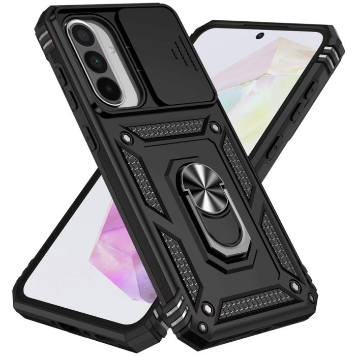 Bild 2, Samsung Galaxy A56 5G/A36 5G Skal CamShield Ring Hybrid Svart