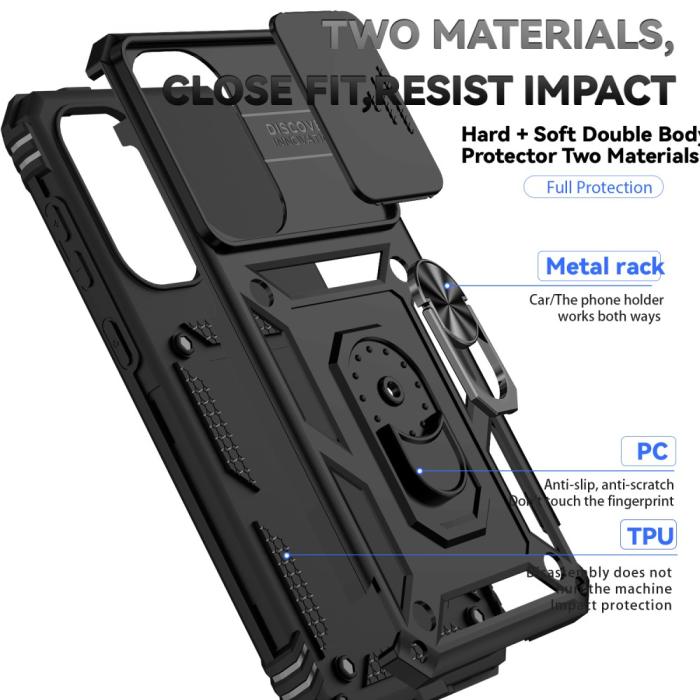 Bild 6, Samsung Galaxy A56 5G/A36 5G Skal CamShield Ring Hybrid Svart