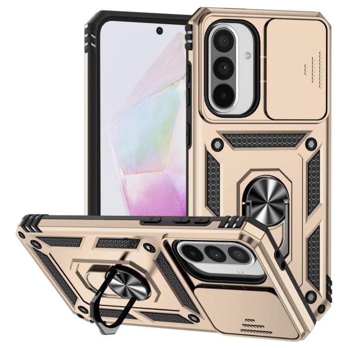 Bild 1, Samsung Galaxy A56 5G/A36 5G Skal CamShield Ring Hybrid Guld