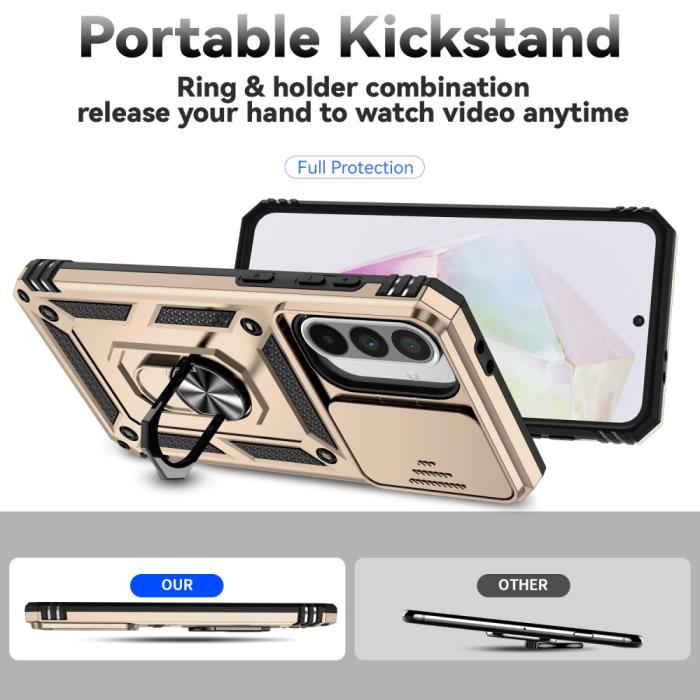 Bild 4, Samsung Galaxy A56 5G/A36 5G Skal CamShield Ring Hybrid Guld