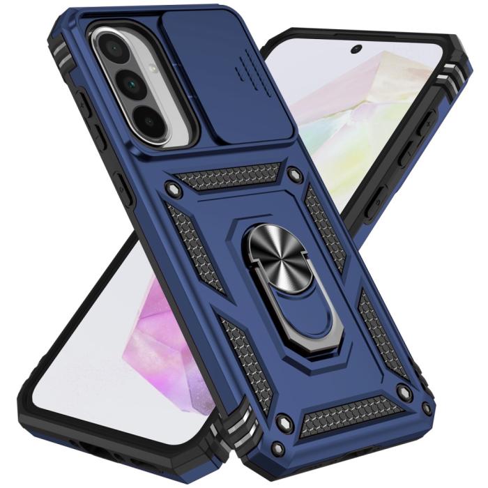 Bild 2, Samsung Galaxy A56 5G/A36 5G Skal CamShield Ring Hybrid Blå
