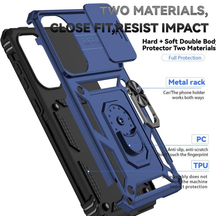 Bild 6, Samsung Galaxy A56 5G/A36 5G Skal CamShield Ring Hybrid Blå