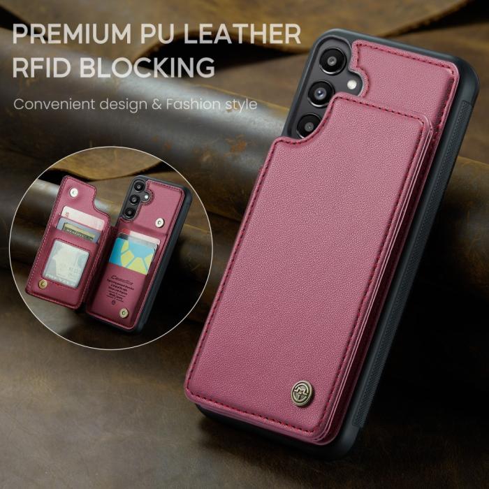 Bild 4, CASEME Galaxy A56 5G/A36 5G Skal RFID Kickstand Plånbok Röd
