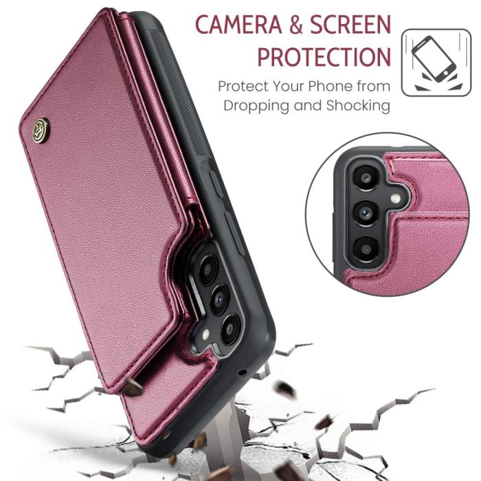 Bild 6, CASEME Galaxy A56 5G/A36 5G Skal RFID Kickstand Plånbok Röd