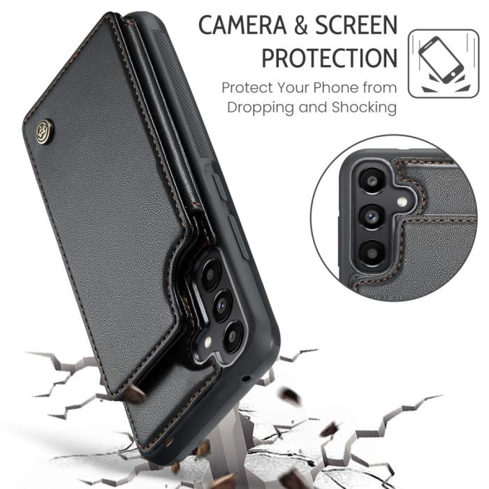 Bild 6, CASEME Galaxy A56 5G/A36 5G Skal RFID Kickstand Plånbok Svart