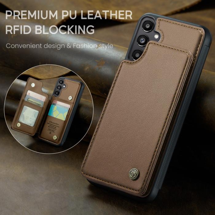 Bild 4, CASEME Galaxy A56 5G/A36 5G Skal RFID Kickstand Plånbok Brun