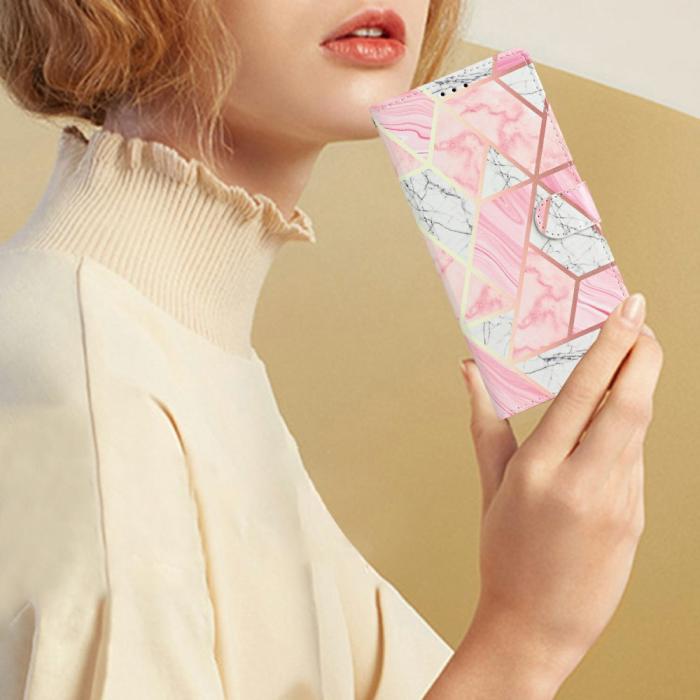 Bild 5, Samsung Galaxy S25 Plus Fodral Med Tryck Rosa Marmor