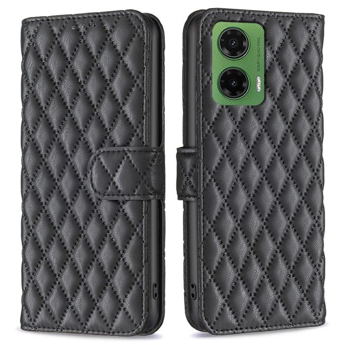 Bild 1, Motorola Moto G35 5G Fodral Diamond Läder Svart