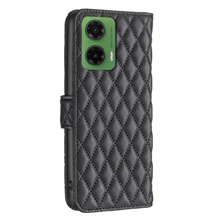 Bild 6, Motorola Moto G35 5G Fodral Diamond Läder Svart