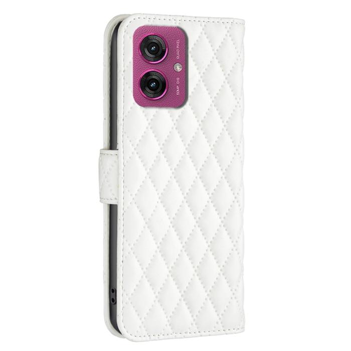 Bild 6, Motorola Moto G55 5G Fodral Diamond Läder Vit