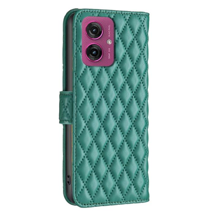 Bild 6, Motorola Moto G55 5G Fodral Diamond Läder Grön