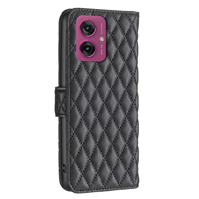 Bild 6, Motorola Moto G55 5G Fodral Diamond Läder Svart