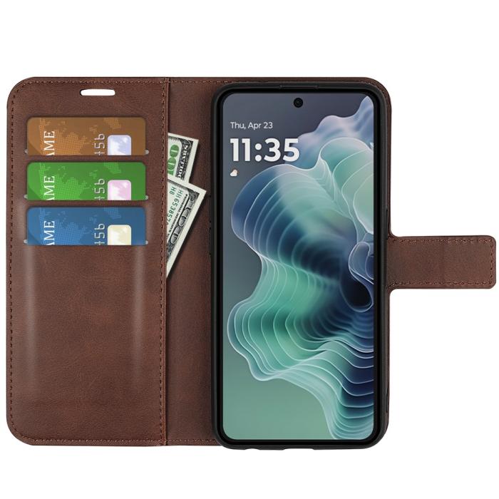 Bild 2, Motorola Moto G35 5G Fodral Läder Brun