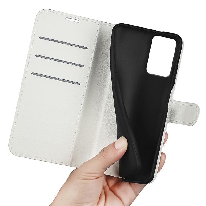 Bild 4, Motorola Moto G35 5G Fodral Litchi Läder Vit