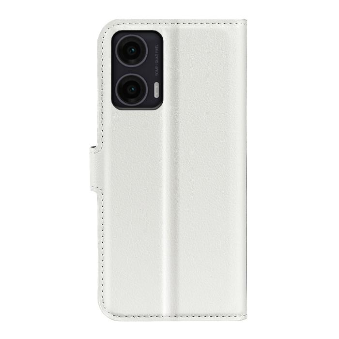 Bild 6, Motorola Moto G35 5G Fodral Litchi Läder Vit