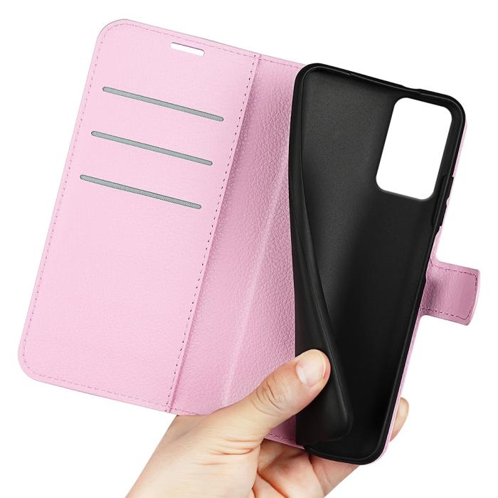 Bild 4, Motorola Moto G35 5G Fodral Litchi Läder Ljus Rosa