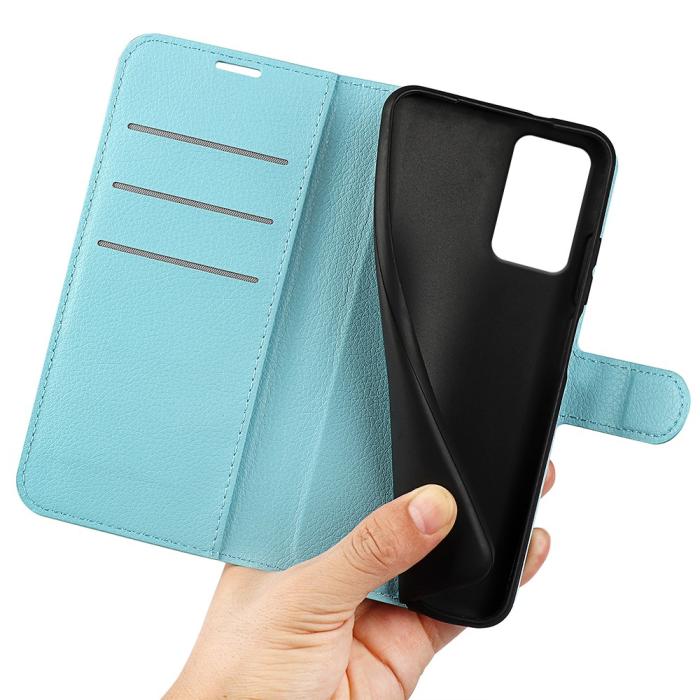 Bild 4, Motorola Moto G35 5G Fodral Litchi Läder Blå