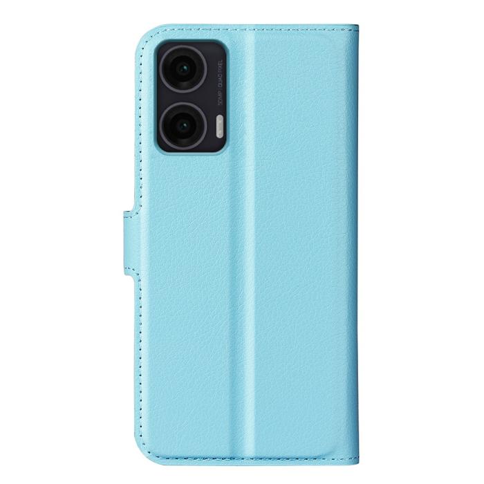 Bild 6, Motorola Moto G35 5G Fodral Litchi Läder Blå
