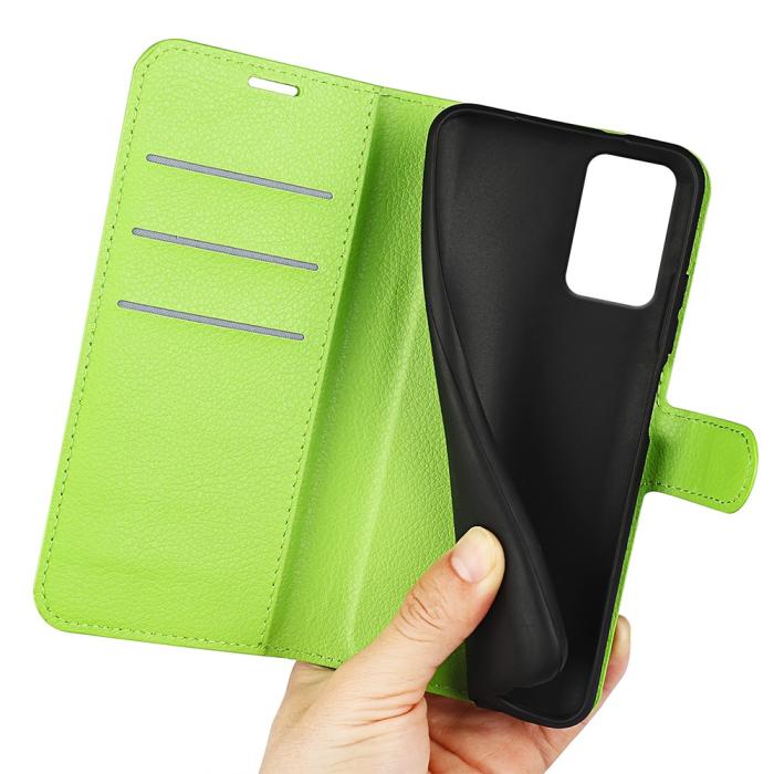 Bild 4, Motorola Moto G35 5G Fodral Litchi Läder Grön