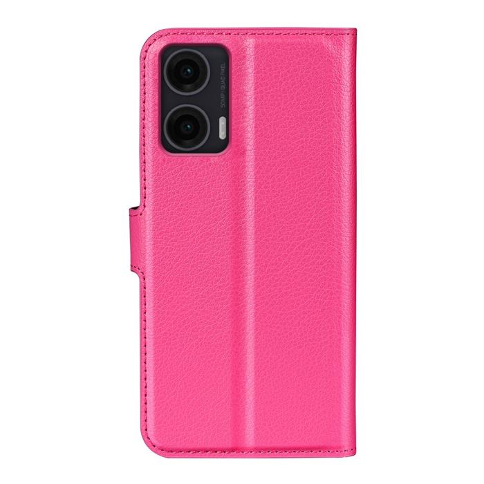 Bild 6, Motorola Moto G35 5G Fodral Litchi Läder Rosa