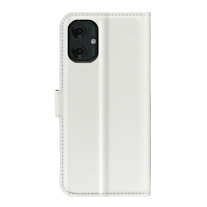 Bild 6, Motorola Moto G55 5G Fodral Litchi Läder Vit