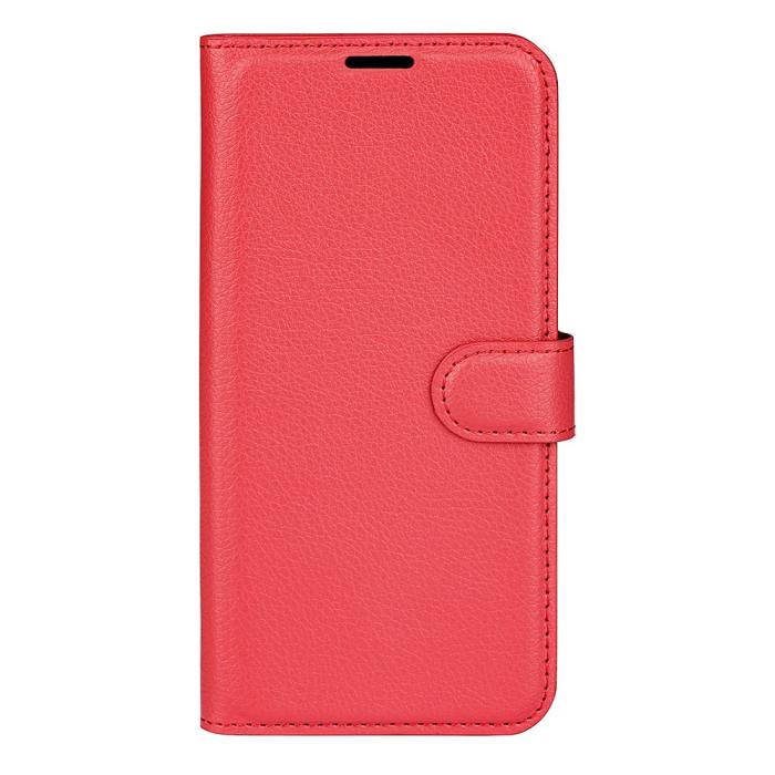 Bild 5, Motorola Moto G55 5G Fodral Litchi Läder Röd