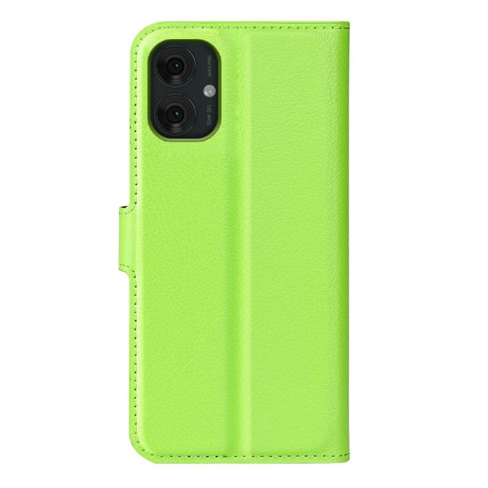 Bild 6, Motorola Moto G55 5G Fodral Litchi Läder Grön