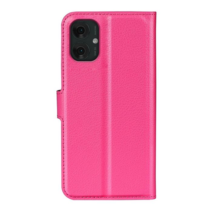 Bild 6, Motorola Moto G55 5G Fodral Litchi Läder Rosa