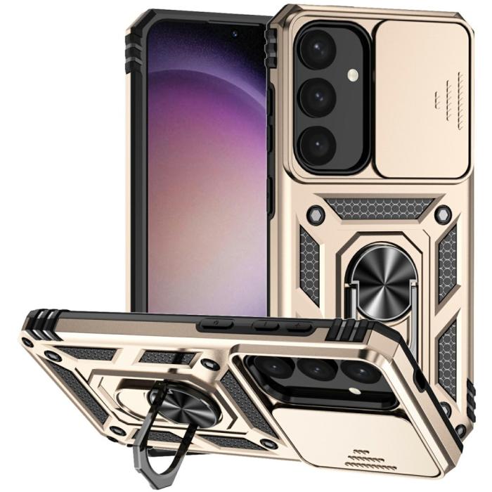 Bild 1, Samsung Galaxy S25 Plus Skal Hybrid Ring CamShield Guld