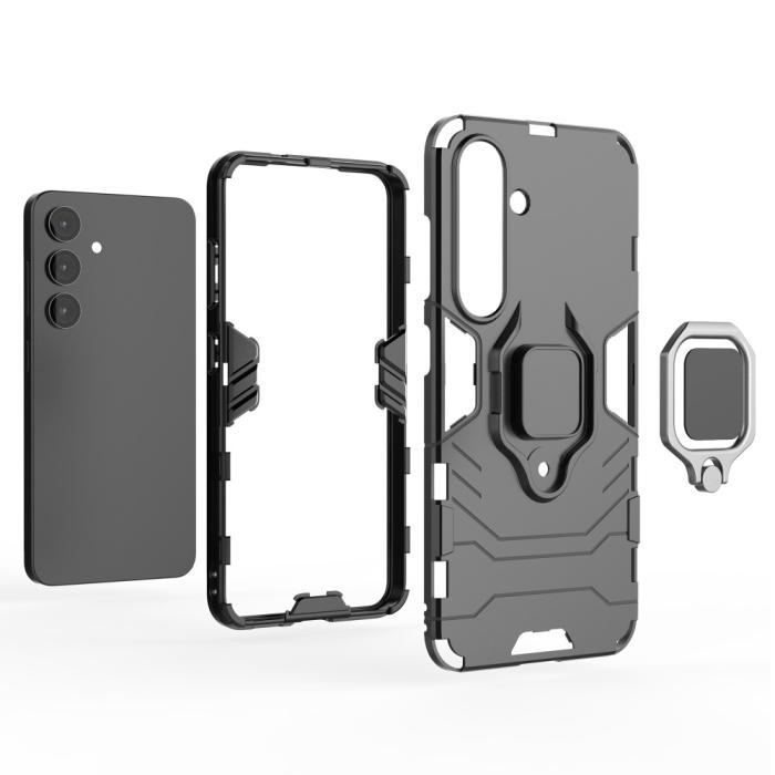 Bild 4, Samsung Galaxy S25 Plus Skal Hybrid Armor Ring Svart
