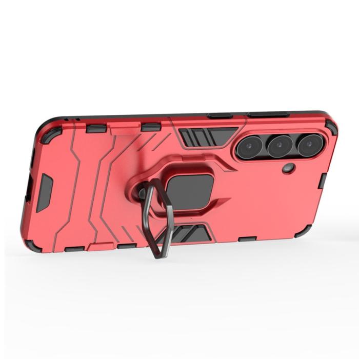 Bild 2, Samsung Galaxy S25 Plus Skal Hybrid Armor Ring Röd