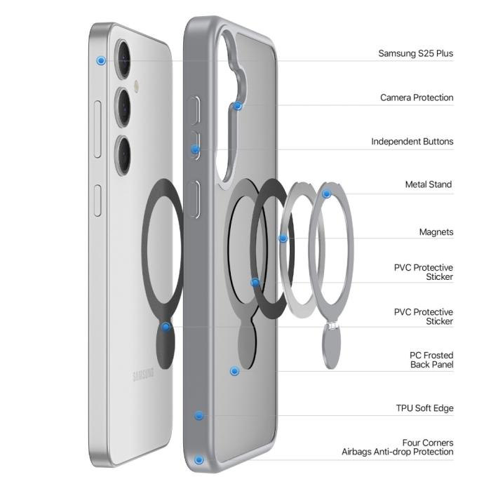 Bild 4, DUX DUCIS Galaxy S25 Plus Skal MagSafe Kickstand Yind Series