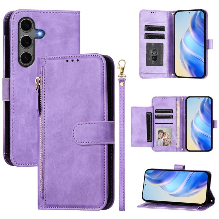 Bild 1, Samsung Galaxy S25 Plus Fodral Multifunktionell Läder Lila