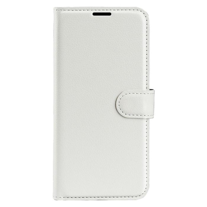 Bild 5, Samsung Galaxy S25 Plus Fodral Litchi Läder Vit