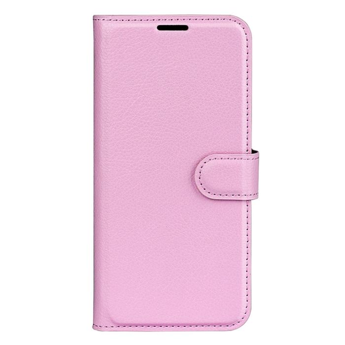 Bild 5, Samsung Galaxy S25 Plus Fodral Litchi Läder Ljus Rosa