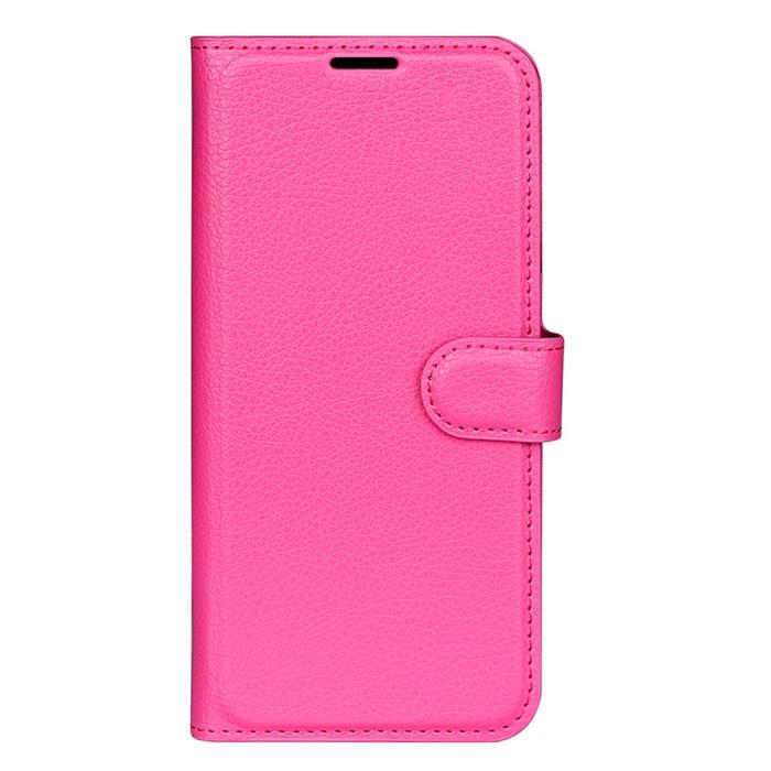 Bild 5, Samsung Galaxy S25 Plus Fodral Litchi Läder Rosa