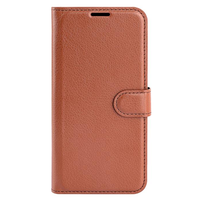 Bild 5, Samsung Galaxy S25 Plus Fodral Litchi Läder Brun