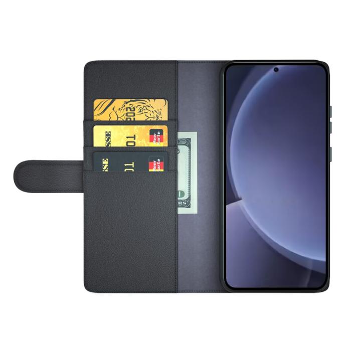 Bild 2, Samsung Galaxy S25 Plus Fodral Premium Äkta Läder Svart