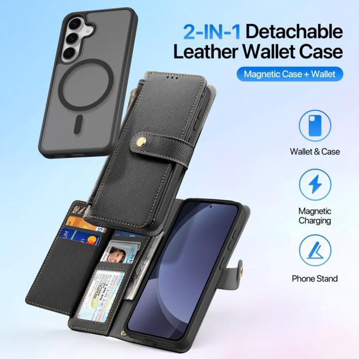 Bild 3, DUX DUCIS Galaxy S25 Plus 2in1 Magnet Fodral Lawa Series Svart