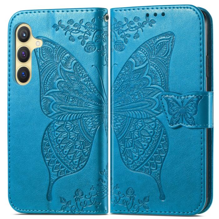 Bild 2, Samsung Galaxy S25 Plus Fodral Med Fjäril Tryck Blå