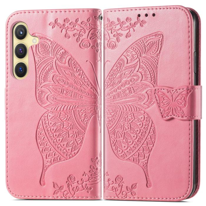 Bild 2, Samsung Galaxy S25 Plus Fodral Med Fjäril Tryck Rosa
