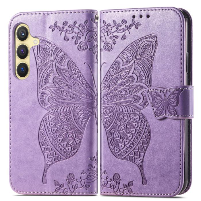 Bild 2, Samsung Galaxy S25 Plus Fodral Med Fjäril Tryck Lila