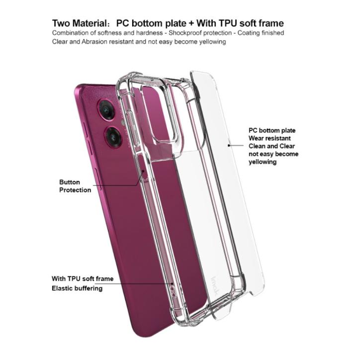 Bild 4, IMAK Motorola Moto G55 5G Skal Shockproof Transparent
